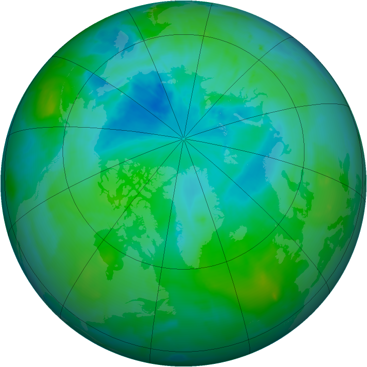 Arctic ozone map for 14 August 2012